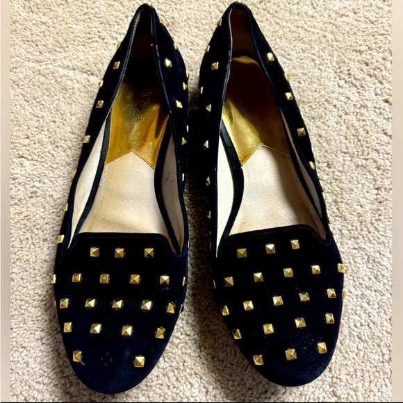 Michael Kors Gold Studded Flats - Picture 1 of 3